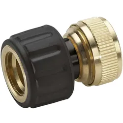 Kärcher Schlauchkupplung aus Messing mit Aqua Stop für 3/4"-Schläuche orange