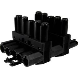 Adels-Contact 18089 T-Verteiler T-Verteiler Gesamtpolzahl: 5 + PE 20 A Schwarz 50 St. Piece