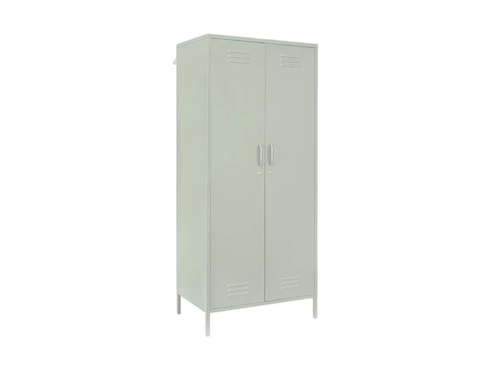 Kleiderschrank „Cambridge“ aus Metall Salbeigrün Bizzotto