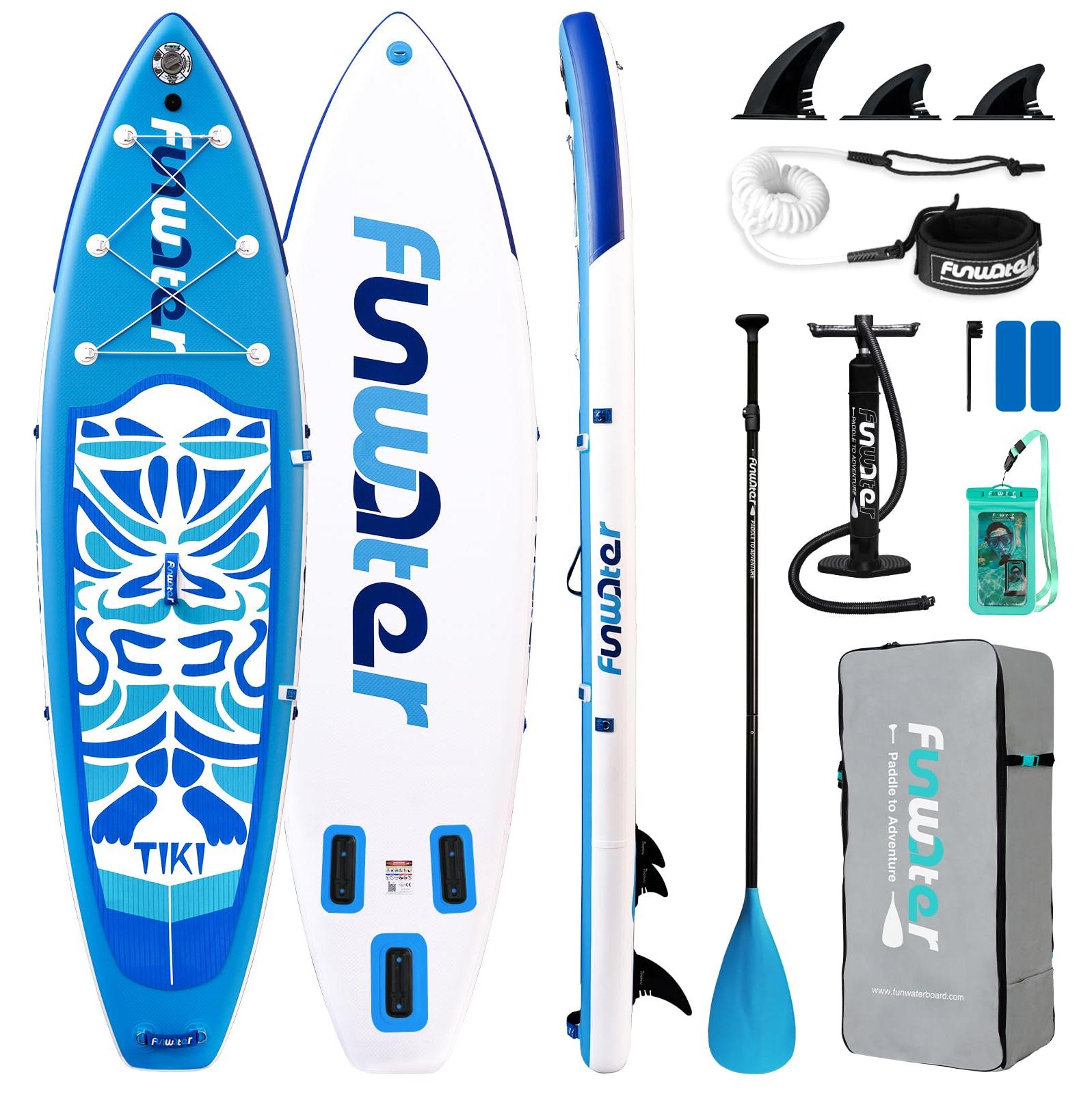 Aufblasbares SUP-Board 320x83x15 cm, inkl. Zubehör, bis 180 kg