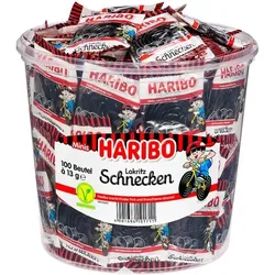 Haribo Lakritz »Schnecken« 100 Einzelportionen vegetarisch