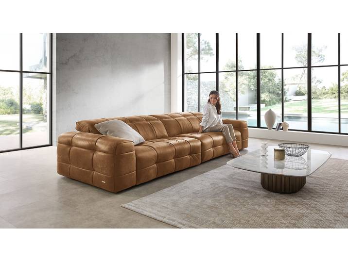 CAMPO DE´FIORI Designer Sofa Maxime mit Kopfteilverstellung in