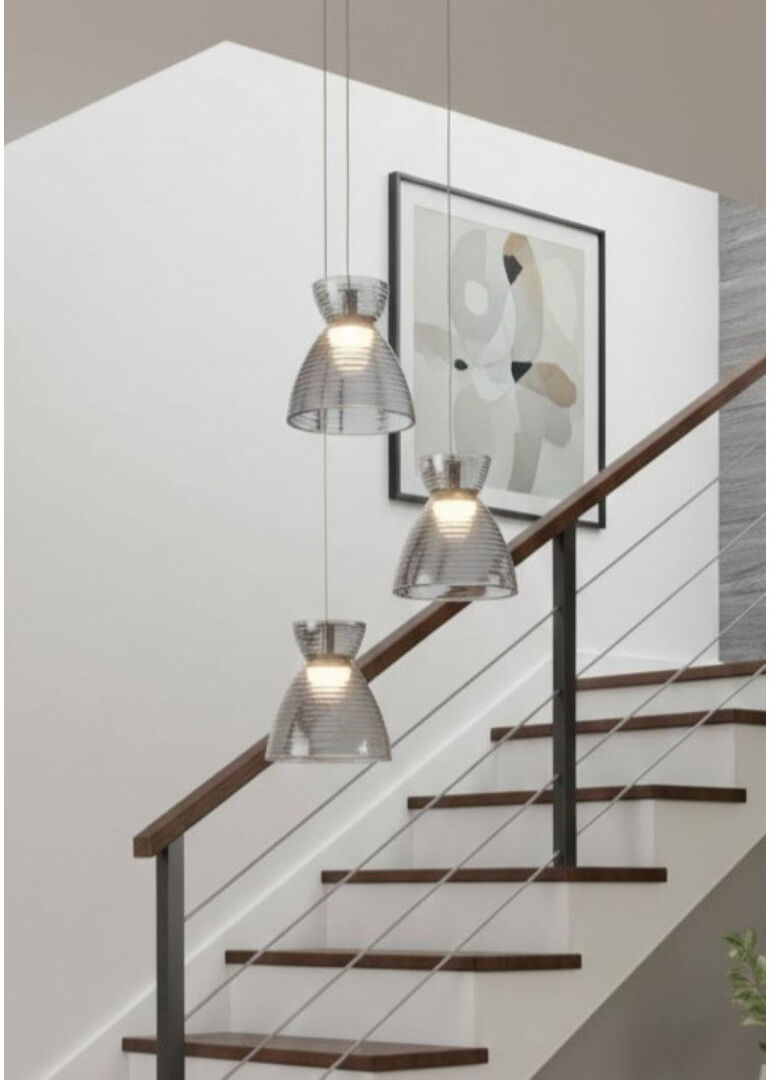 Firstlight 3 - Light Chrome LED Cluster Pendant Grey 14.8cm H X 13.8cm W X 13.8cm D