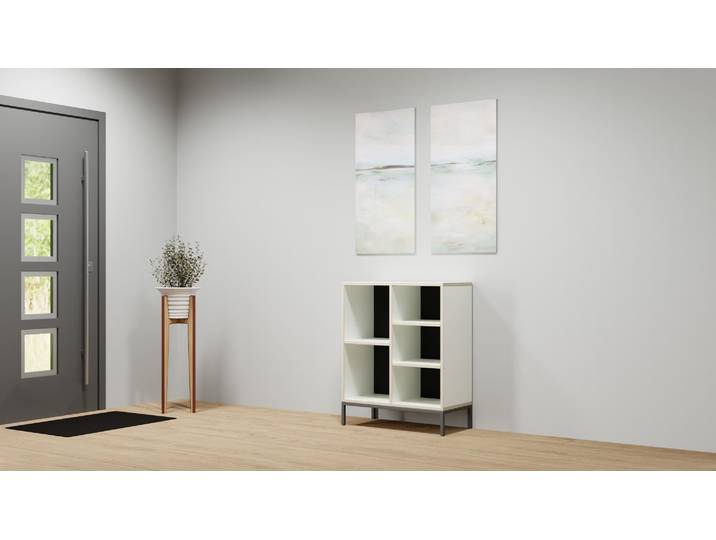 Offenes Sideboard nach Maß Premium Dekore Weiß Multiplex Kante