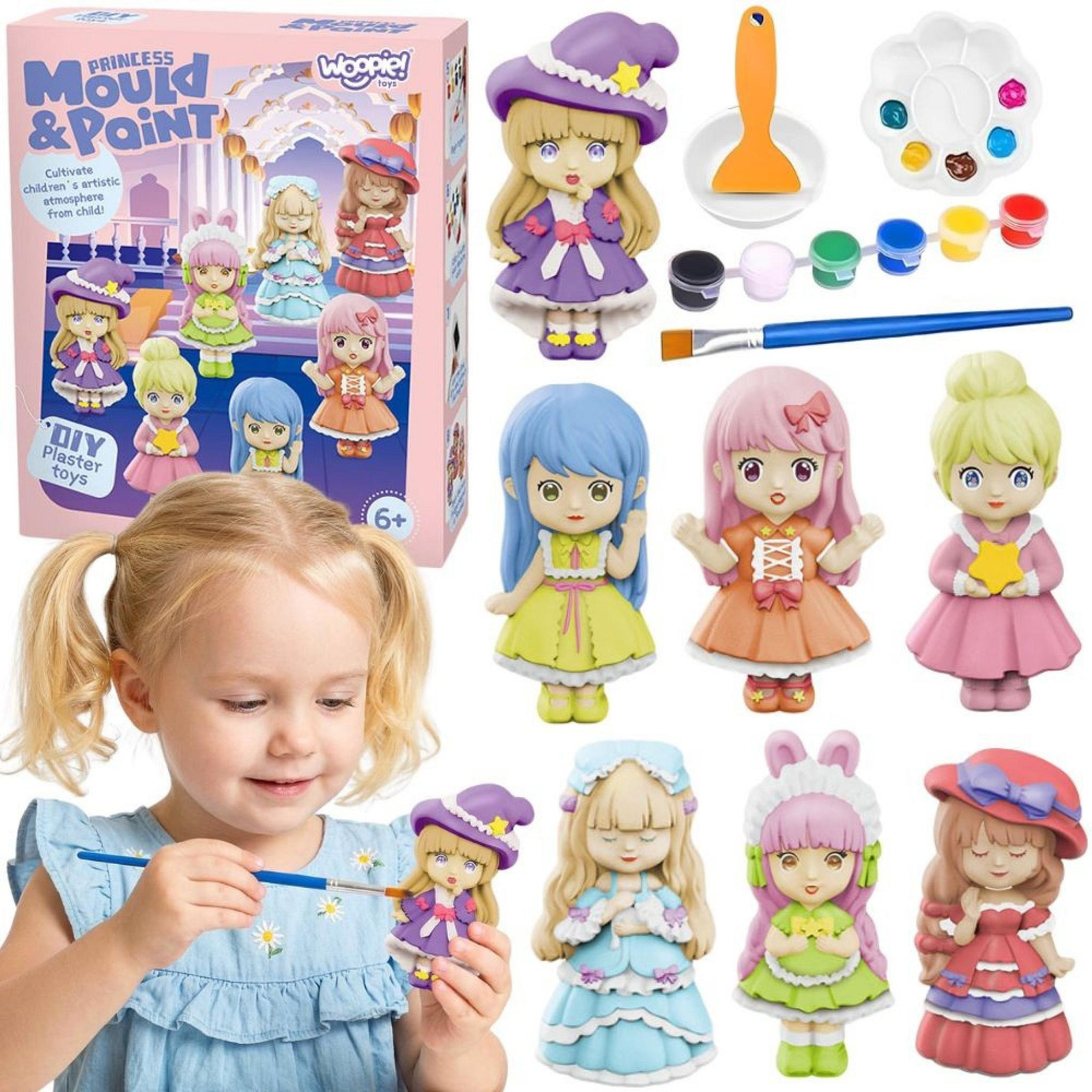 Woopie DIY Paint Creativity Kit voor het maken van gipsafgietsels en verfpoppen