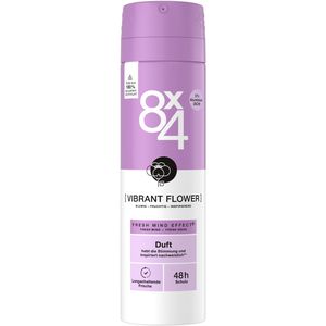 8x4 Deodorant Vibrant Flower, Spray, für Damen, 48h Schutz, ohne Aluminium, 150 ml