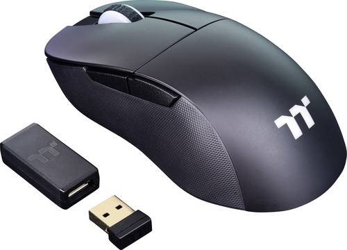 Thermaltake GMO Damysus Wireless RGB Black Gaming-Maus Funk, Bluetooth Optisch 6 Tasten 19000 dpi