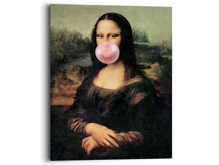 REINDERS Wandbild, Mona Lisa Bubblegum, Hobbyraum, Bilder, Wanddeko, Room Decor, MDF, Braun, 50 x 40