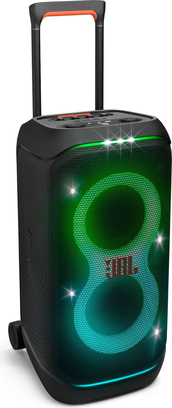 JBL Partylautsprecher, 240W RMS, Bluetooth, Lichtshow, Rollen, schwarz, 1 Stk.