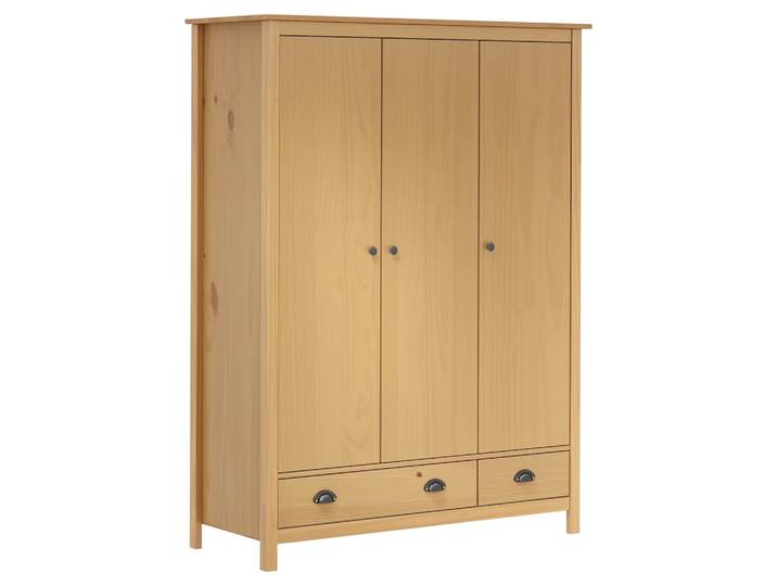 Garde-robe À 3 Portes Hill 127x50x170 Cm Pin Solide