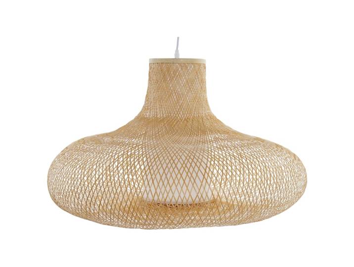Plafonnier en bambou marron 75x75x48 cm