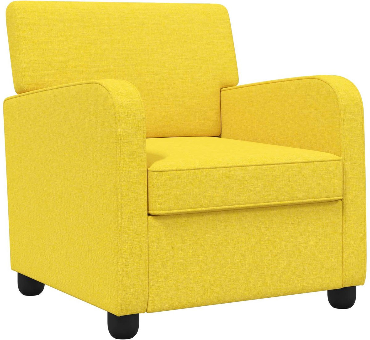 vidaXL Moderne Lounge Fauteuil voor Volwassenen - Lichtgeel - Stof