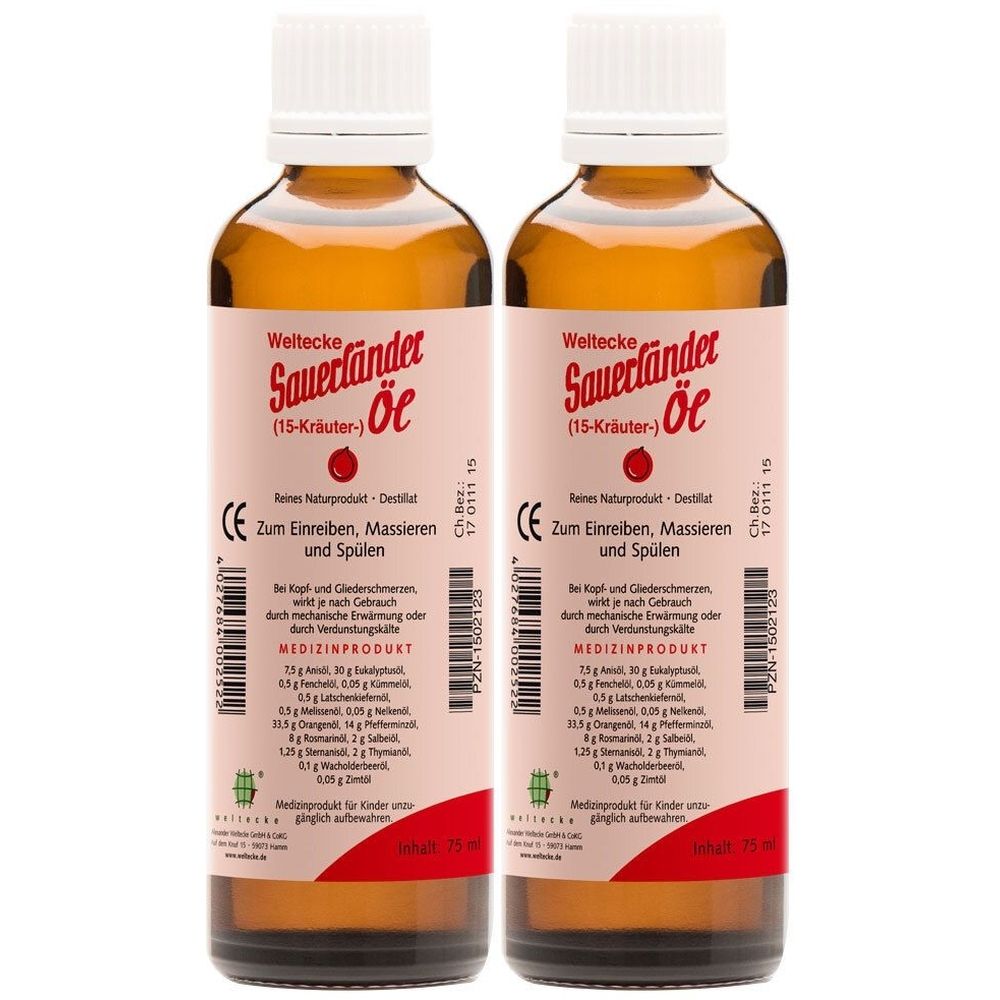 Sauerländer 15 Kräuter Öl 2x 2x75 ml