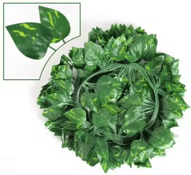 Inspire Picks Artificial Ivy Garland Vines Hanging Green Leaf Decor For Home & Events 72 Leaves ll 12m 6 Strings