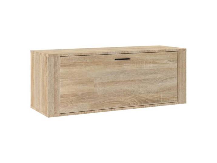 Bonne qualité - Armoire à chaussures - BONNIE - Commode à chaussures murale Chêne sonoma 100x35x38cm - Meuble d'entrée Coffre