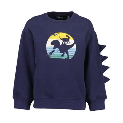 Sweater BLUE SEVEN "Sweatshirt", Jungen, Gr. 128, blau (5900, nachtblau), 100% Baumwolle, normal normal, Rundhals, gerader Abschluss, Sweatshirts Sweater
