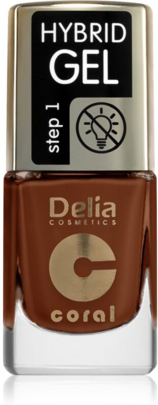 Delia Cosmetics Coral Nail Enamel Hybrid Gel gel nail polish shade 144 11 ml