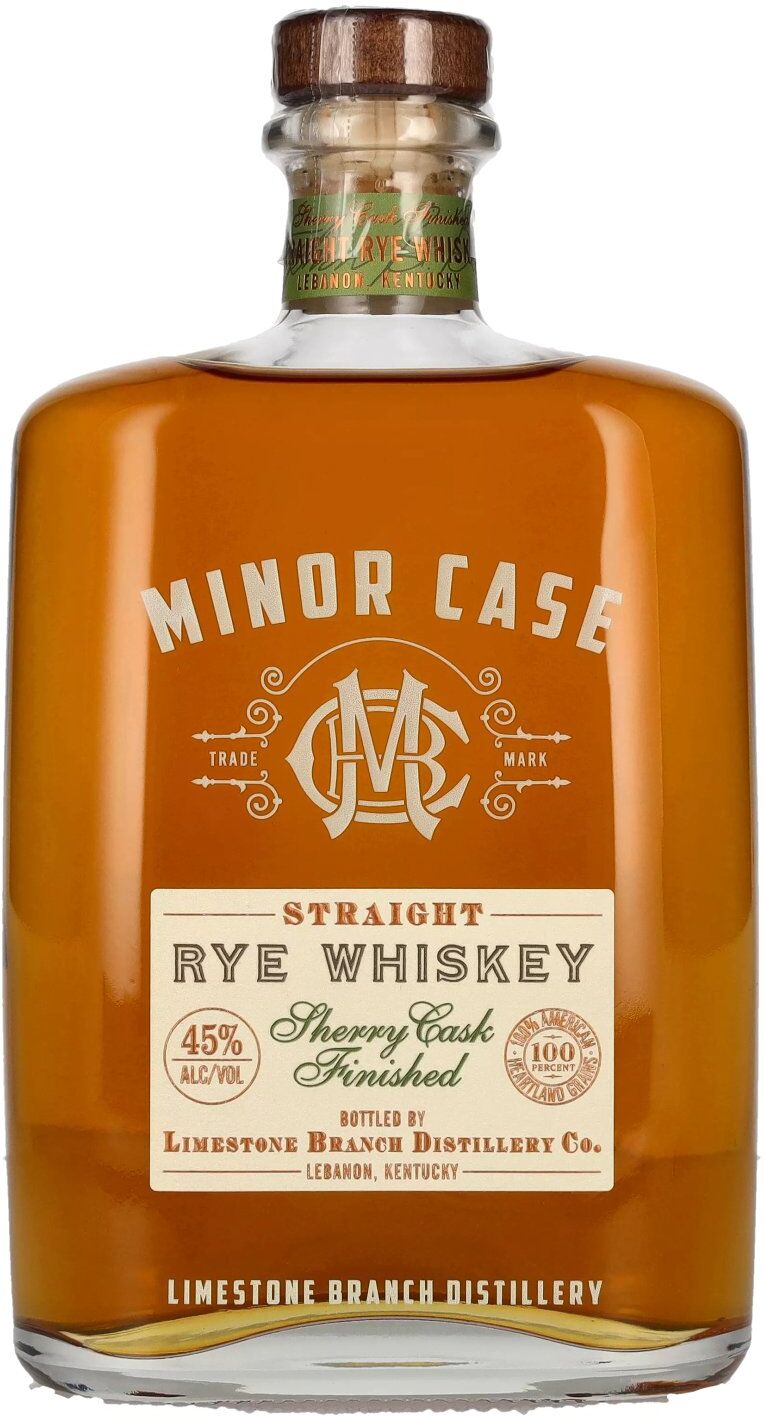 Minor Case Straight RYE WHISKEY Sherry Cask Finished 45% Vol. 0,7l