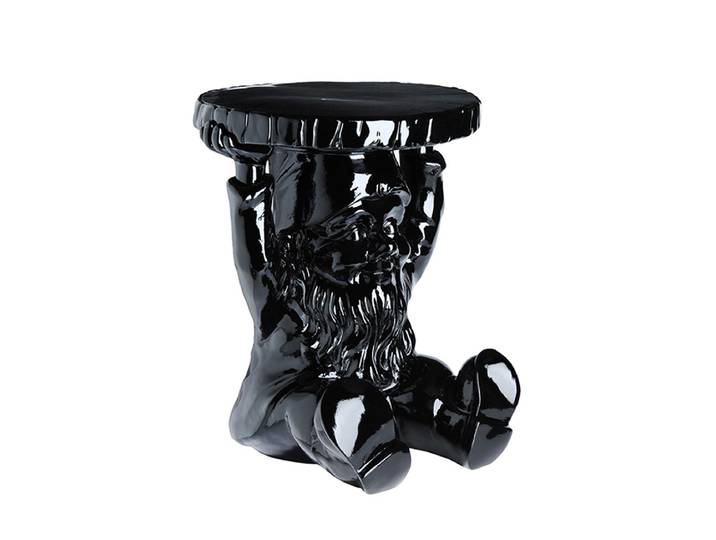 KARTELL tabouret table basse GNOMES (Attila Noir - peinture thermoplastique)