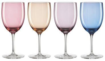 Oneida True Colors Wine Glasses, Set Of 4