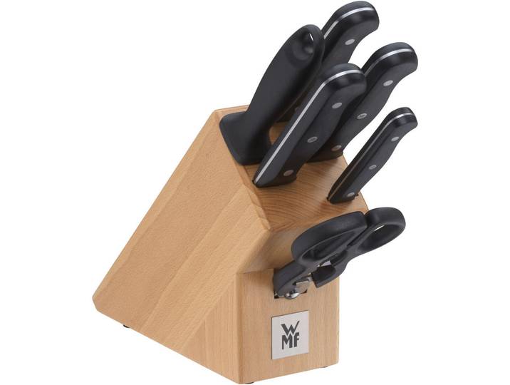 WMF Messerblock, Buche Kolonial, Holz, 7-teilig, Kochen, Küchenmesser, Messersets