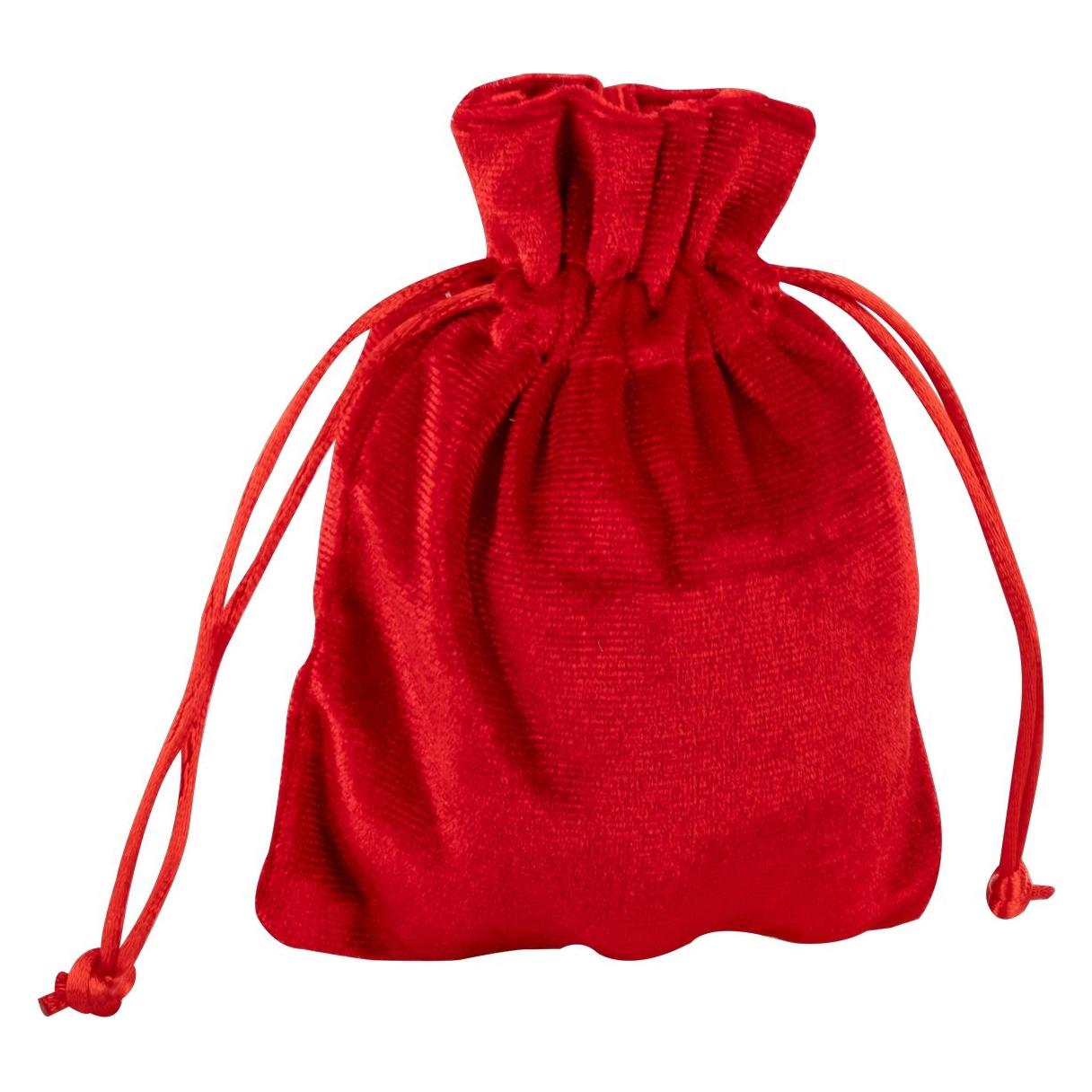 Idena Geschenkbeutel Samt rot 10x13cm (1x) (61210502)