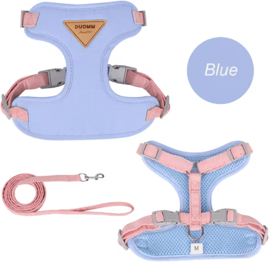 Inspire Picks Breathable Cat Harness And Leash Set Adjustable Outdoor Vest For Cats & Small Dogs blue s advise 3.5 6.5kg