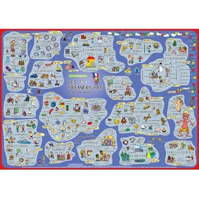 mindmemo Lernposter - Les premiers pas - Französisch für Anfänger - spielend Französisch lernen Kinder, Gebundene Ausgabe von Henry Fischer,Philipp