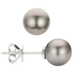 PLATINITY Ohrstecker 2 Tahitizuchtperlen 8-8,5mm Platin 950