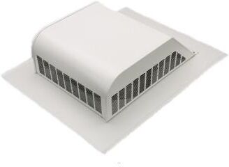 Lomanco 750G Heavy Duty Galvanized Steel Slant Back Vent Carton of 6 Screened - White