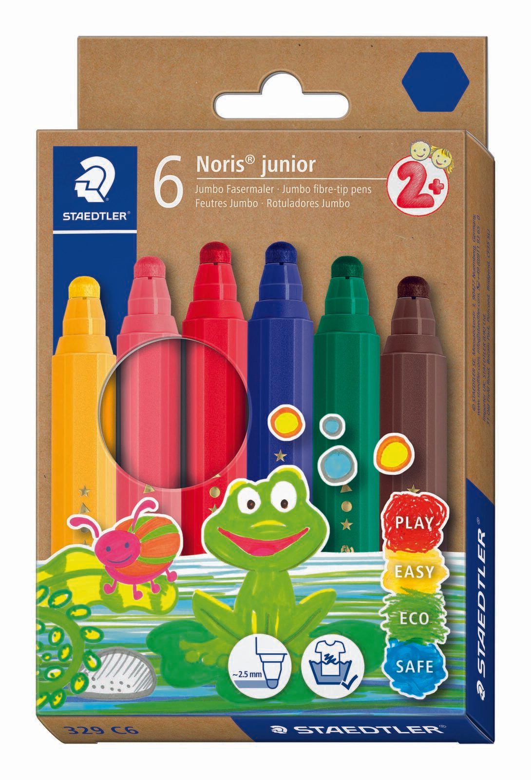 STAEDTLER Filzstifte Noris® junior 329 Mehrfarbig 329 C6