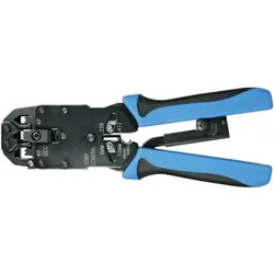 Velleman, Zange, PROFESSIONELLE CRIMPZANGE FÜR WESTERNSTECKER 4P4C (RJ10), 6P4C (RJ11), 8P8C (RJ45), DEC (20 mm)