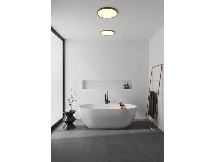 Plafonnier Oja Dim 42cm Marron Plexiglas Module LED