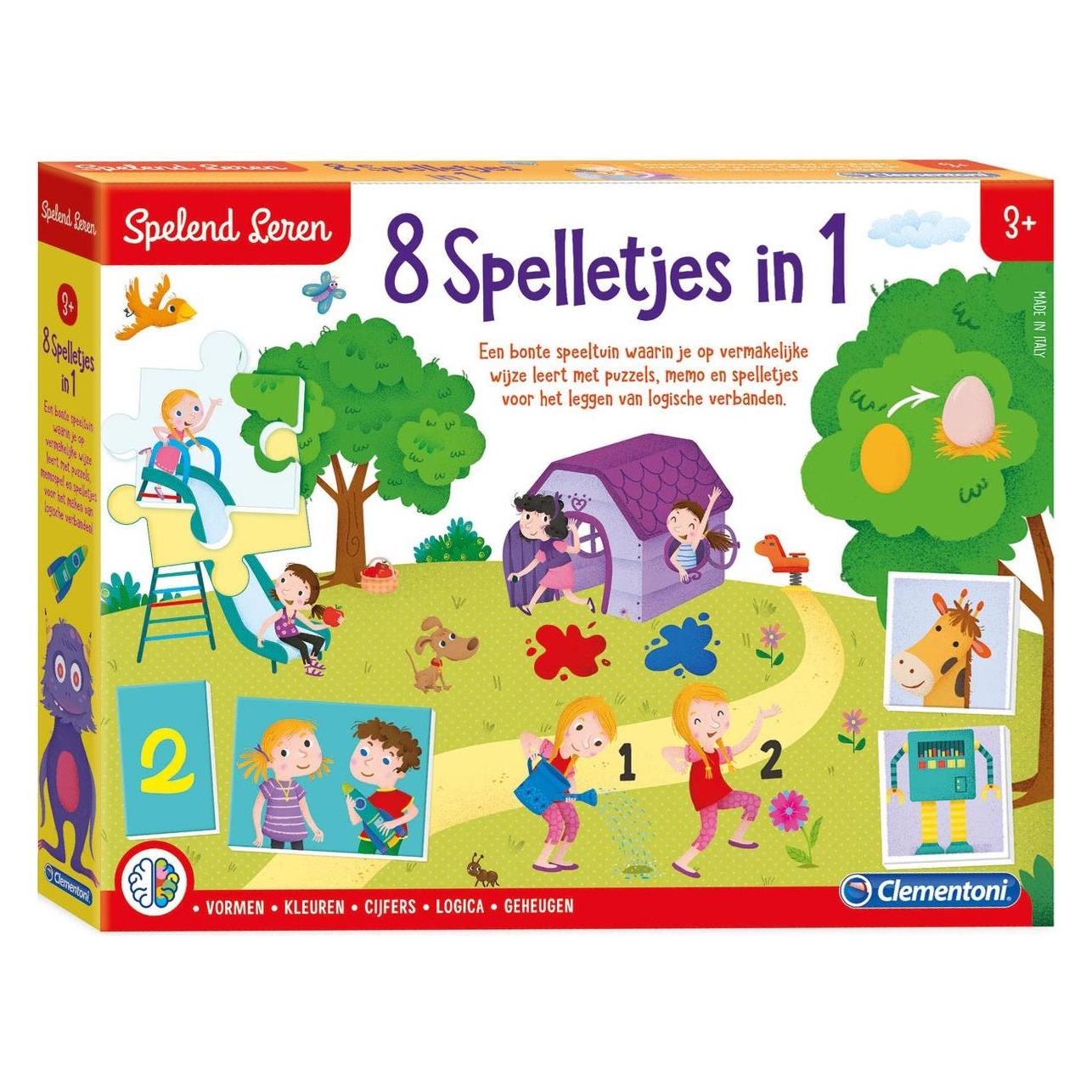 Clementoni spielt lernen - 8 Spiele in 1 (Niederländisch, 3 - 6 Jahre) (66812)