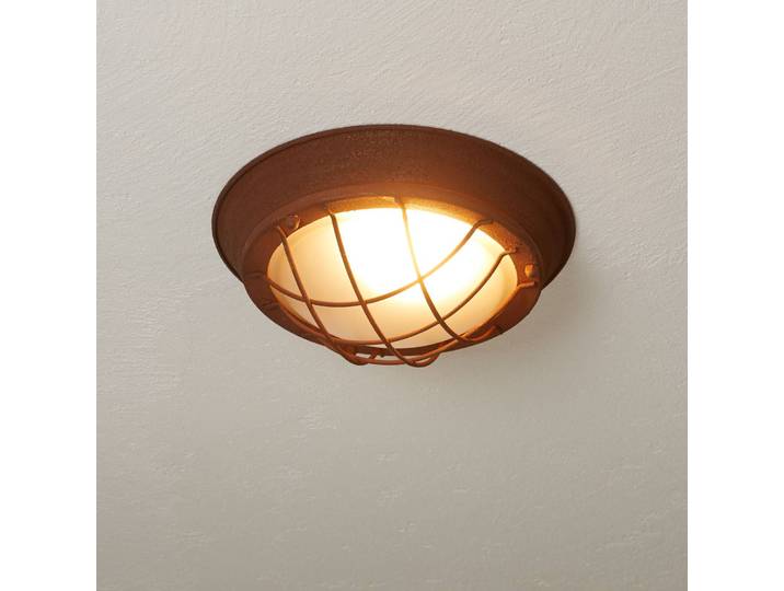 Brilliant Deckenlampe Typhoon, dimmbar, braun / rost, für Wohn- / Esszimmer, Metall, Landhaus / Rustikal, Deckenlampe
