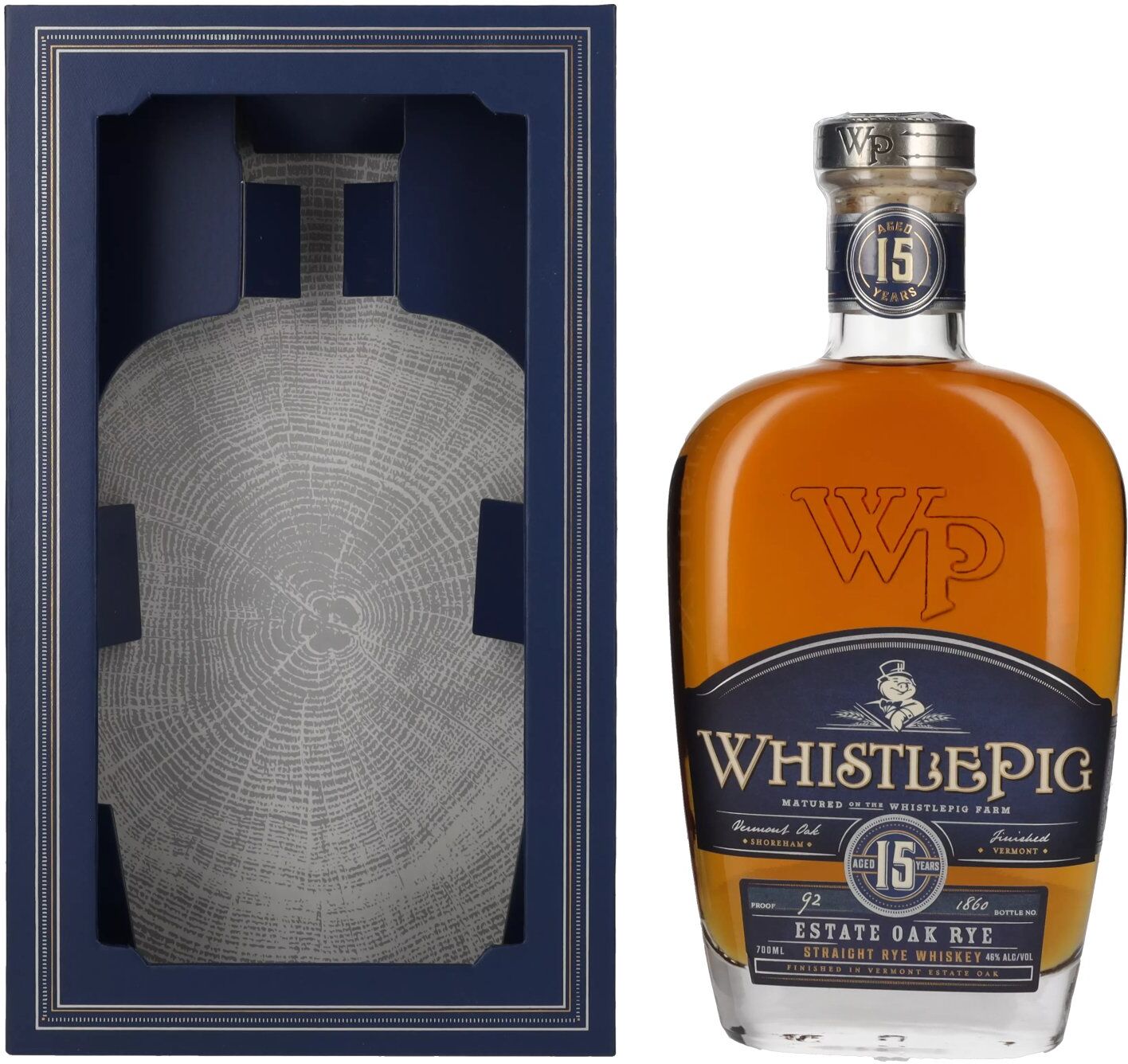 WhistlePig Whiskey WhistlePig 15 Years Old ESTATE OAK RYE Whiskey 46% Vol. 0,7l in Geschenkbox