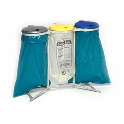 Müllsackständer VAR WS 3-fach Müllsackhalter stationär ideal für 120 L Müllsäcke, robuste und stabile Konstruktion
