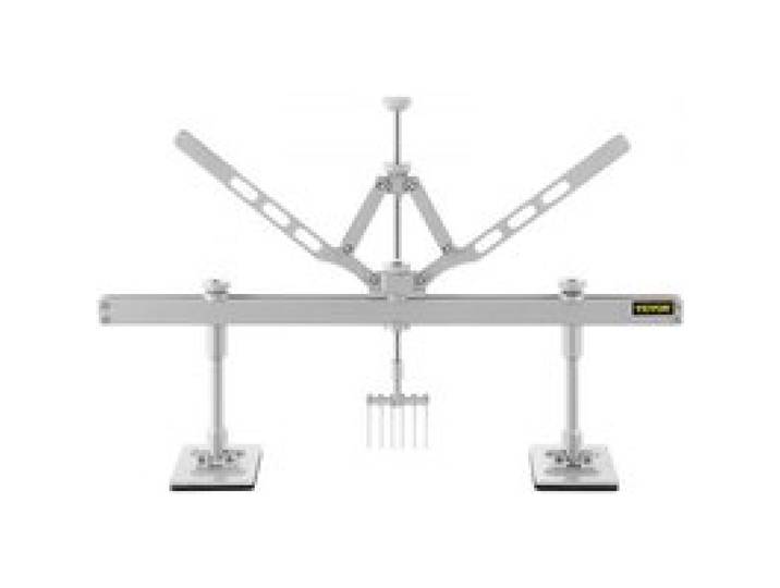 VEVOR Dellenziehhebel-Set, passend zum Dellenziehen aus Aluminium und Stahl, mit 6 Klauenhaken, 75 cm lange Dellenentfernerstange für die Dellenreparatur an der Karosserie