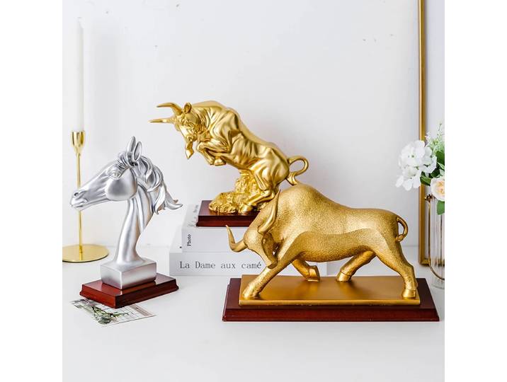 Statuette en résine pour cheval et bétail, accessoires de décoration, animaux de bureau, artisanat décoratif, Figurines d'ameublement