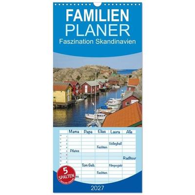 Familienplaner 2027 - Faszination Skandinavien mit 5 Spalten (Wandkalender, 21 x 45 cm) CALVENDO