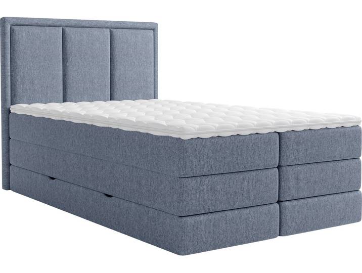 XORA Boxspringbett SWING, dunkelblau, Stoff