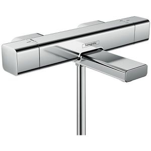 hansgrohe Badewannenarmatur Ecostat E, aus Metall, mit Thermostat, zur Aufputz-Montage, verchromt