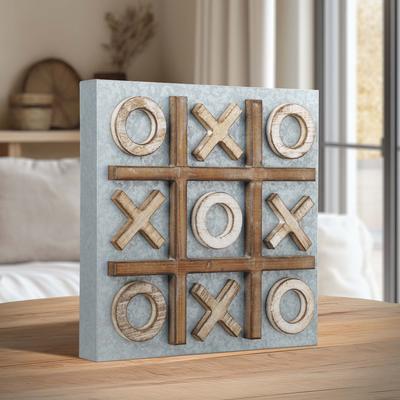 Crystal Art Gallery American Art Decor Tic Tac Toe Game Board Set Coffee Table Decor