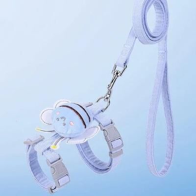 Uplift Treasures Cartoon Bee Cat Harness Leash Set blue s (1.5 4kg Of Pet)