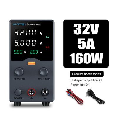 Wanptek DC Power Supply, Adjustable Lab Power Supply, Voltage Regulator, Variable Bench Power Supply For Electronics w ga305h Black