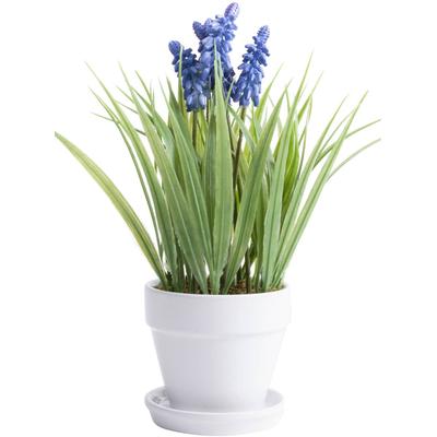 Kunstblume BOTANIC-HAUS "Muskari getopft", lila (lila, blau), B:18cm H:26cm T:18cm Ø:18cm, Kunststoff, Kunstpflanzen