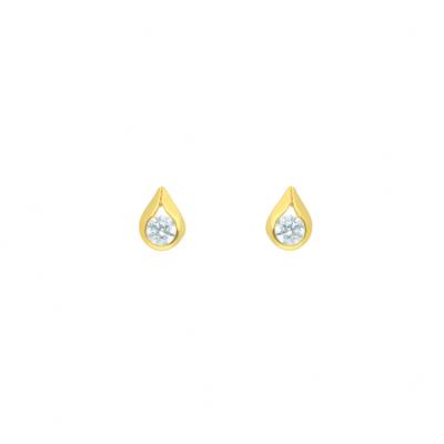 Paar Ohrstecker ADELIA´S "Damen Goldschmuck", gold, Ohrringe, Damen, Damen, Gold, mit Zirkonia Goldschmuck für Damen