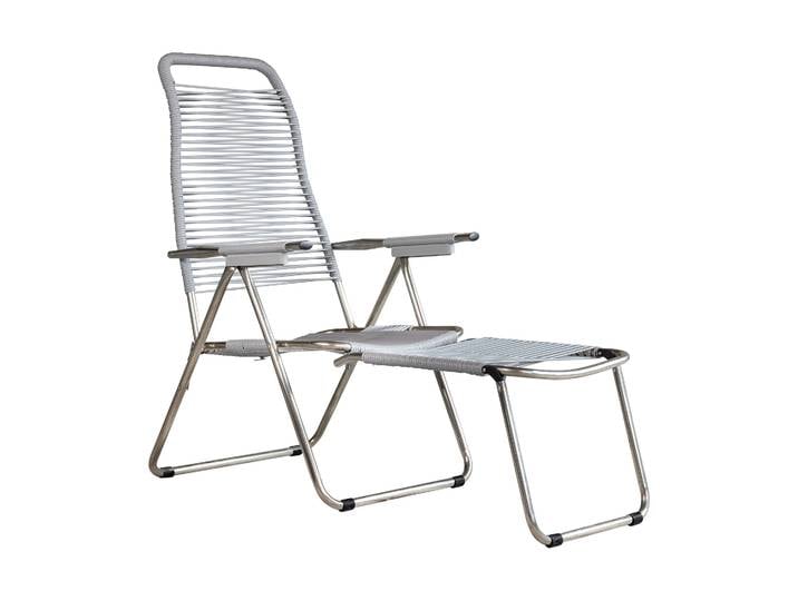 Fiam Chaise longue Spaghetti avec repose‑pieds Grey