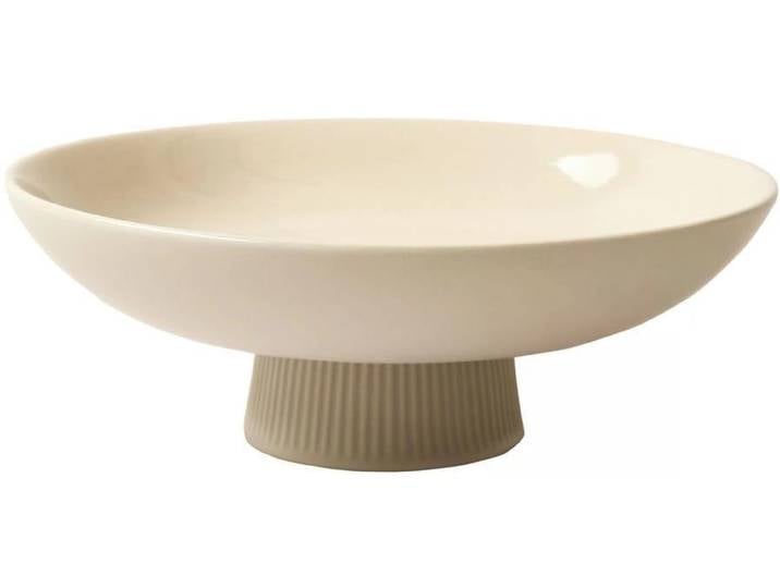 Etagere ESMÉE Etagere 1 Stück, Sand , beige (sand), H:11cm Ø:30cm, Steingut, Servierplatten, Etagere