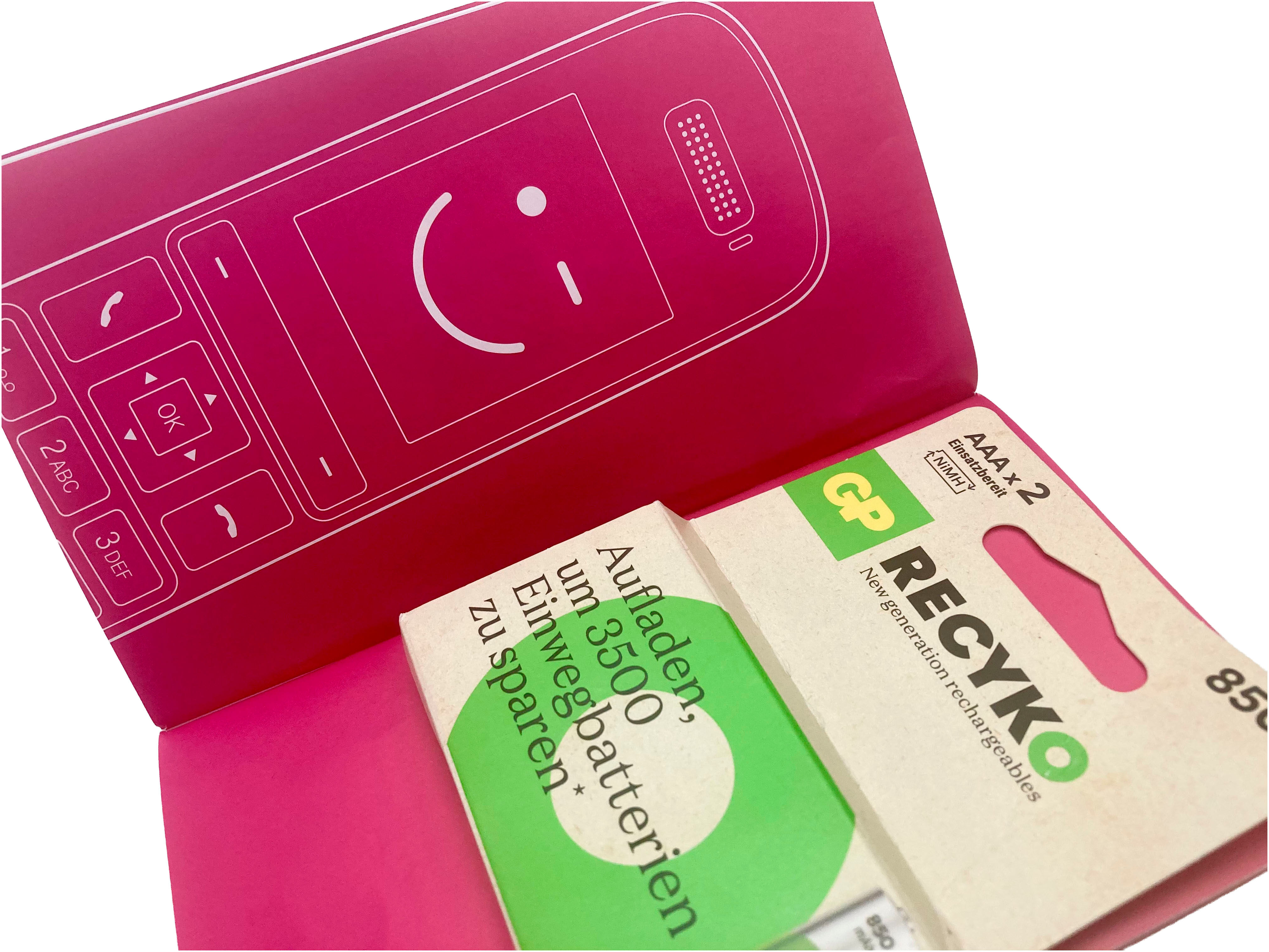TELEKOM Akkupacks "Akkupack 2x AAA (1,2V) 850mAh wiederaufladbar für schnurlos Telefone", grün, 1,2 V 850mAh, Akkumulatoren, Festnetztelefon DECT Panasonic Gigaset Telekom Sinus Speedphone, Akkupacks